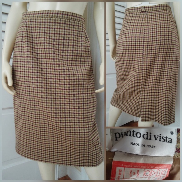 Punto Di Vista Skirt S Wool Cashmere Lined Italy - Picture 2 of 6